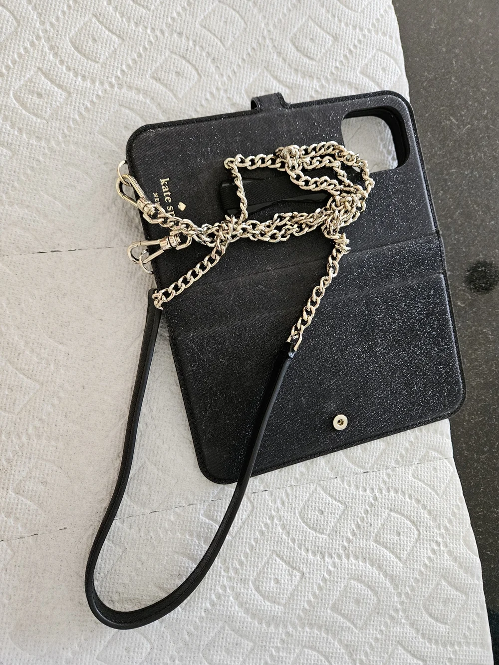 kate spade New York Black Phone Crossbody Wallet